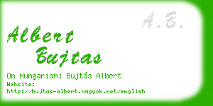 albert bujtas business card