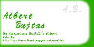 albert bujtas business card